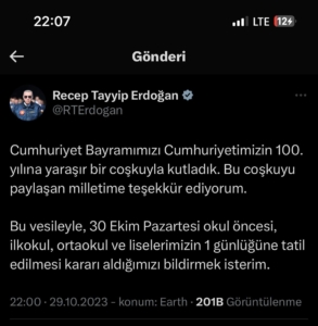 30 Ekim X